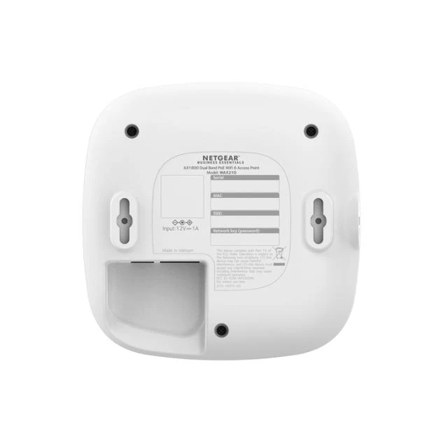 NETGEAR WiFi 6 AX1800 Dualband Access Point mit Gigabit-PoE Weiss
