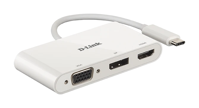 D-Link DUB-V310 USB-C 3-Port Video Adapter Weiss