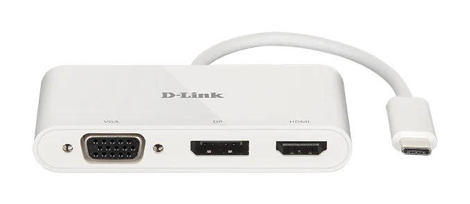D-Link DUB-V310 USB-C 3-Port Video Adapter Weiss