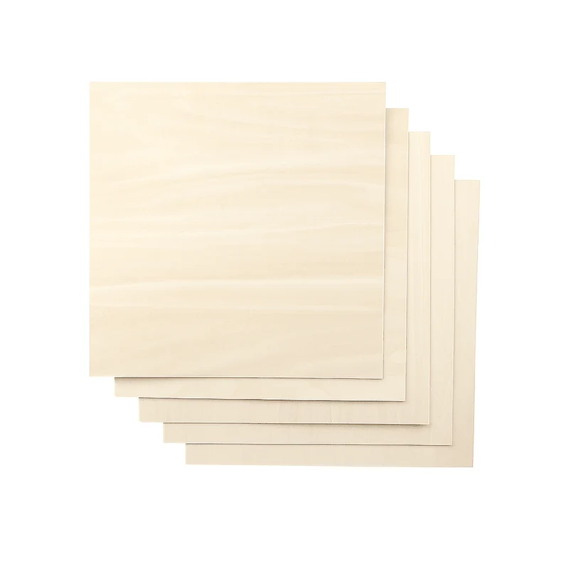 Snapmaker Basswood Sheet-A350 300 x 300 x 1,5 mm, 5er-Pack