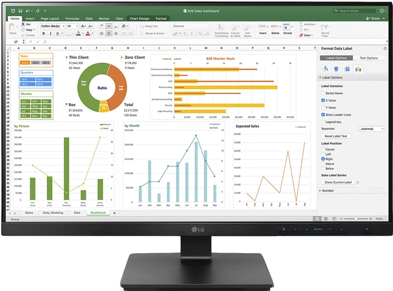 LG 27BN65Q-B Monitor Schwarz, 27" (Refurbished) Zustand: Gut Schwarz