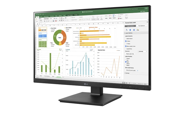 LG 27BN65Q-B Monitor Schwarz, 27" (Refurbished) Zustand: Sehr gut Schwarz