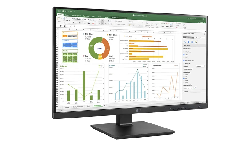 LG 27BN65Q-B Monitor Schwarz, 27" (Refurbished) Zustand: Sehr gut Schwarz
