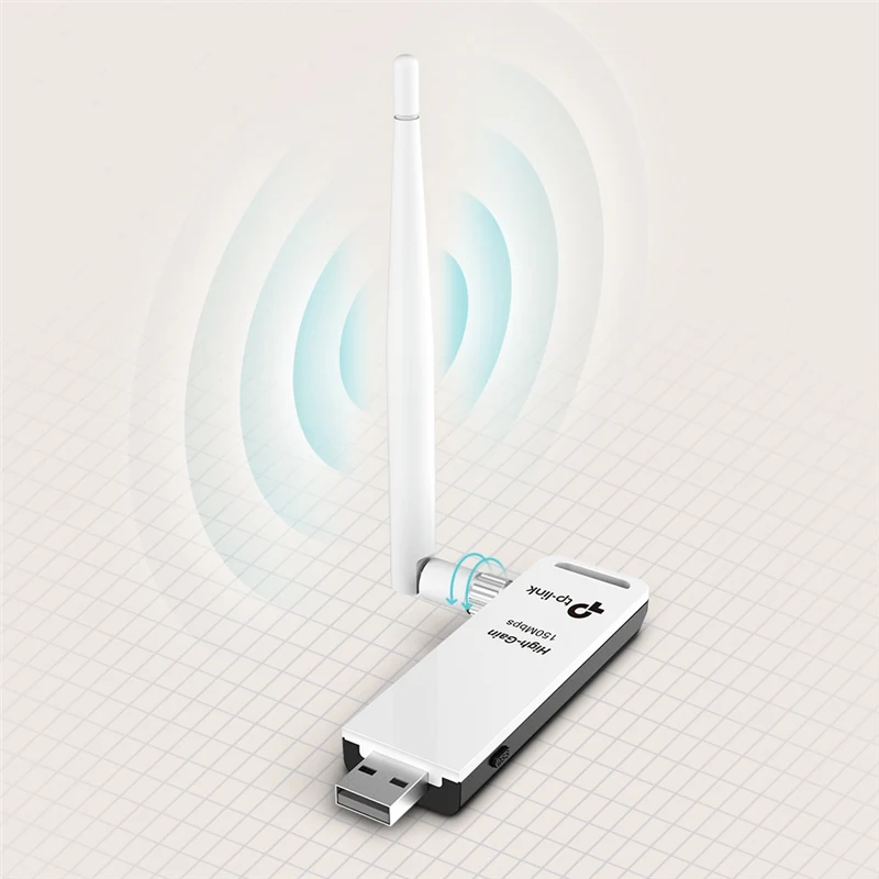 TP-Link TL-WN722N Netzwerkadapter - USB 2.0 Schwarz / Weiss
