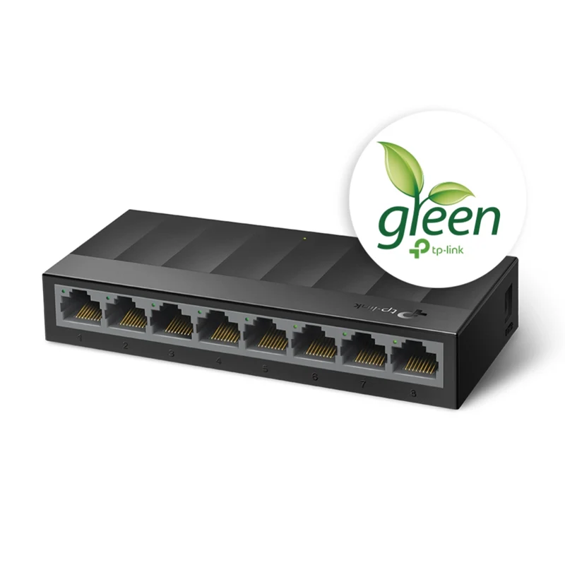 TP-Link 8-Port-Gigabit-Desktop-Switch Schwarz - LS1008G