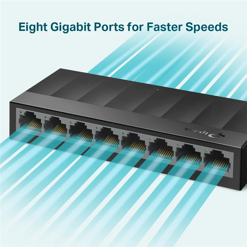 TP-Link 8-Port-Gigabit-Desktop-Switch Schwarz - LS1008G