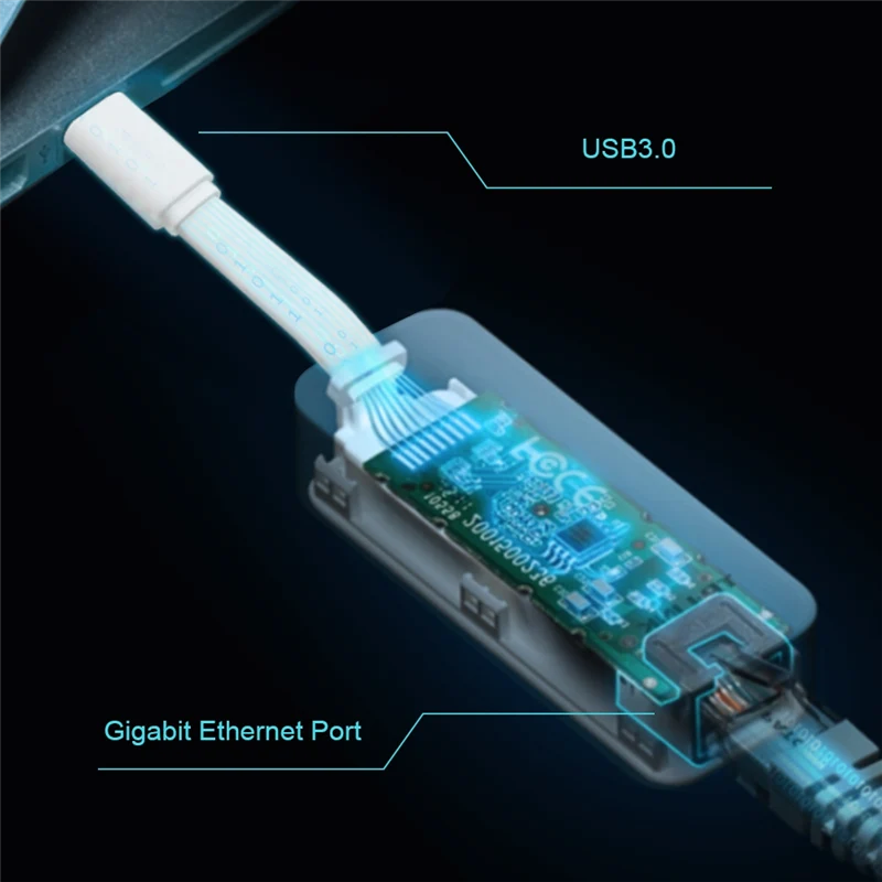 TP-Link UE300C USB 3.0 Type-C auf-Gigabit-LAN-Konverter Weiss