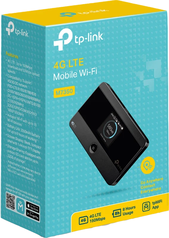 TP-Link M7350 - mobiler Hotspot - 4G LTE Schwarz