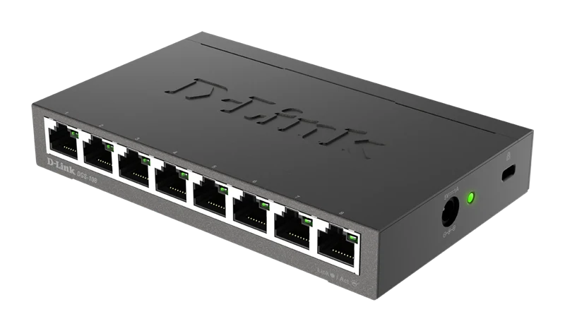 D-Link 8-Port Layer2 Gigabit Switch Schwarz