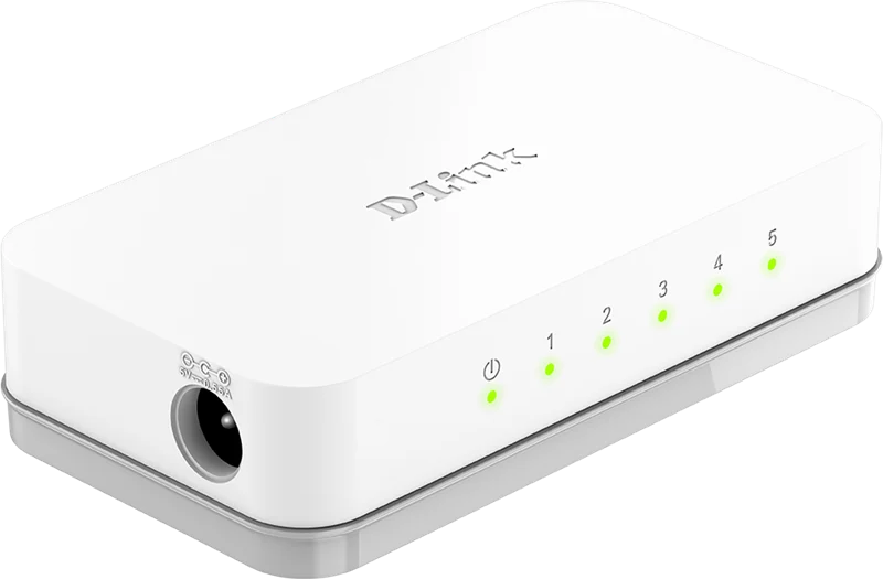 D-Link GO-SW-5E/E 5-Port Fast Ethernet Easy Desktop Switch Weiss