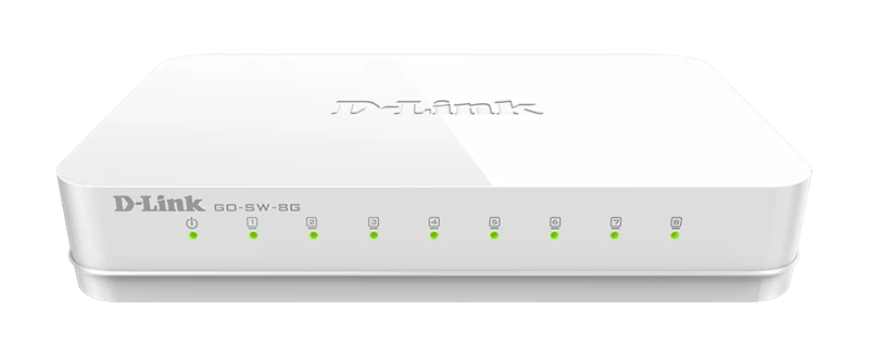 D-Link GO-SW-8G 8-Port Gigabit Easy Desktop Switch Weiss