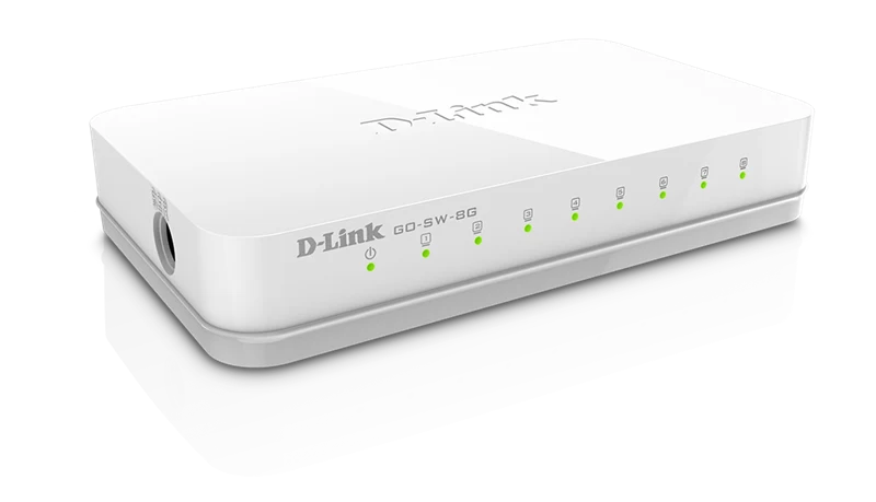D-Link GO-SW-8G 8-Port Gigabit Easy Desktop Switch Weiss