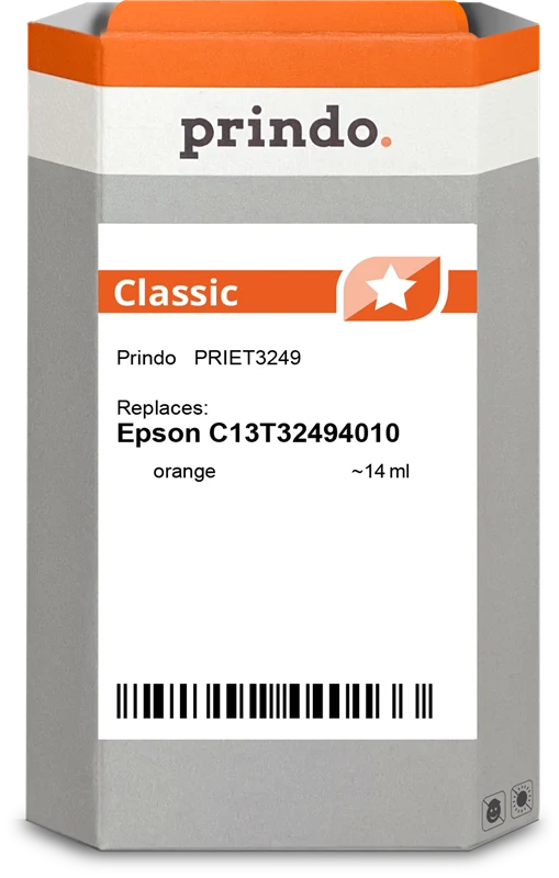 Prindo Classic Druckerpatrone kompatibel mit Epson T3249 Orange