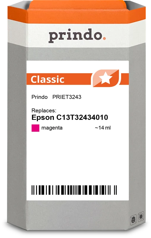 Prindo Classic Druckerpatrone kompatibel mit Epson T3243 Magenta