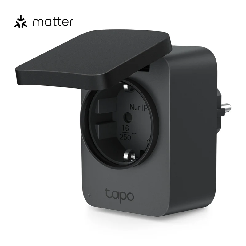 TP-Link Tapo P410M WLAN-Steckdose Outdoor Schwarz