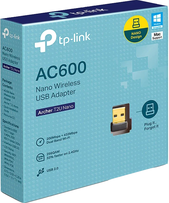 TP-Link AC600-WLAN-Nano-USB-Adapter Schwarz