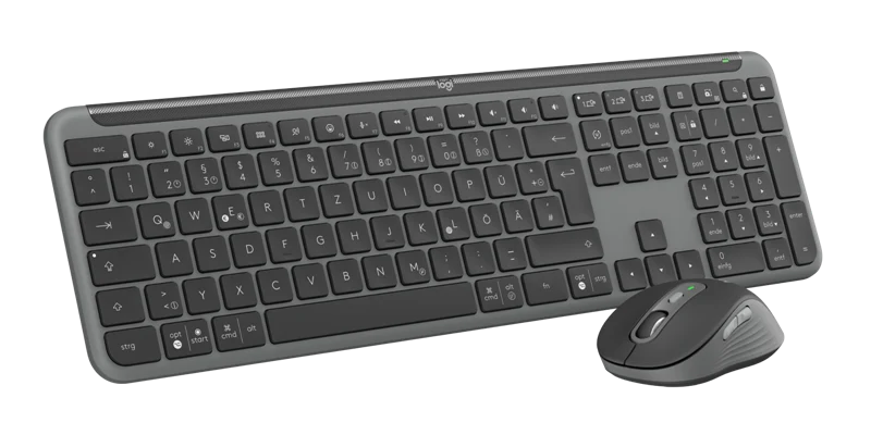 Logitech Signature Slim kabellose MK950 Tastatur-Maus-Set graphite