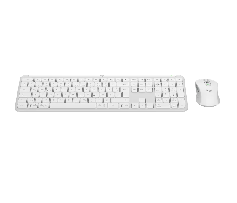Logitech Signature Slim kabellose MK950 Tastatur-Maus-Set Weiss