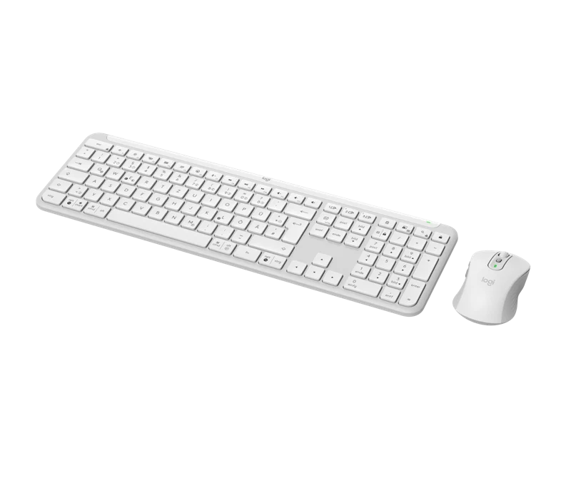 Logitech Signature Slim kabellose MK950 Tastatur-Maus-Set Weiss