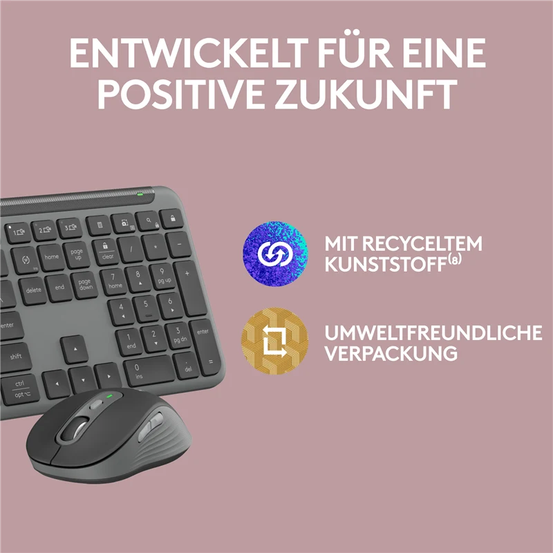 Logitech MK950 kabelloses Tastatur-Maus-Set graphite