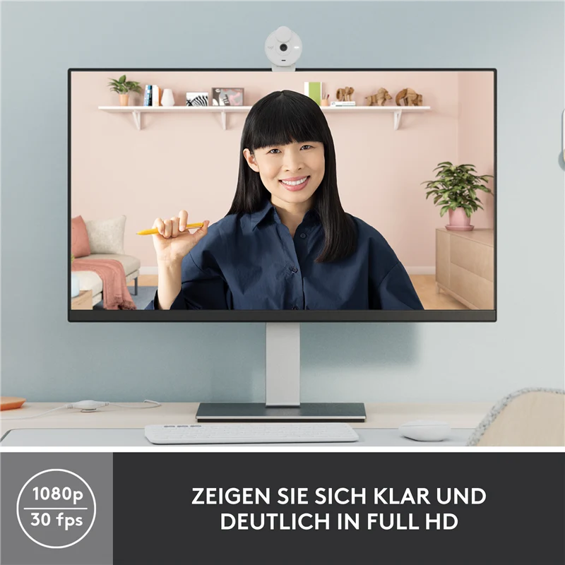 Logitech BRIO 300 Webcam Weiss
