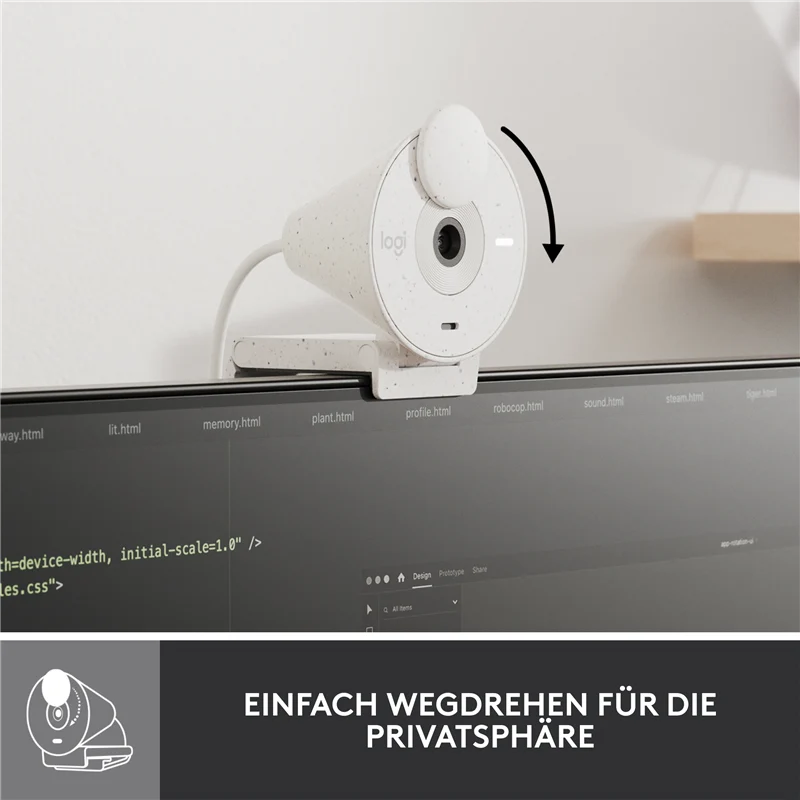 Logitech BRIO 300 Webcam Weiss