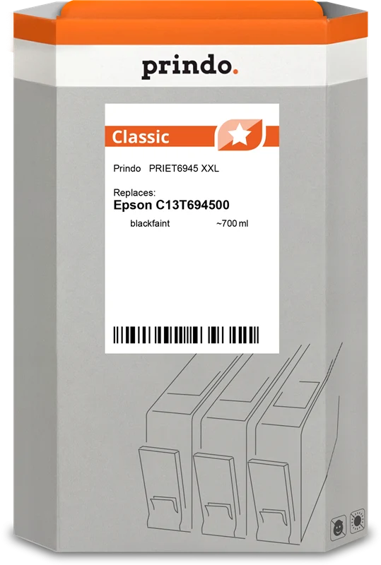 Prindo Classic XXL Druckerpatrone kompatibel mit Epson T6945 SchwarzMatt
