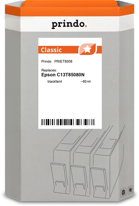 Prindo Classic Druckerpatrone kompatibel mit Epson T8508 SchwarzMatt