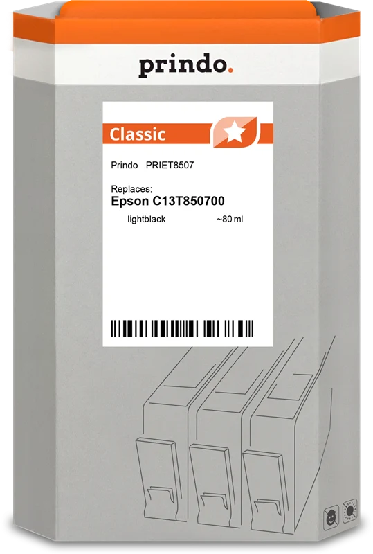 Prindo Classic Druckerpatrone kompatibel mit Epson T8507 lightblack
