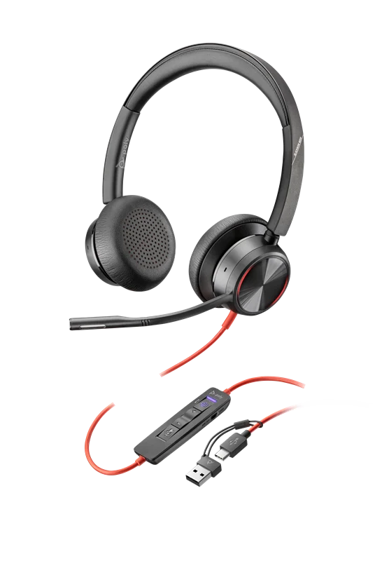 HP Poly y Blackwire 8225 Teams Headset USB-C/A Schwarz