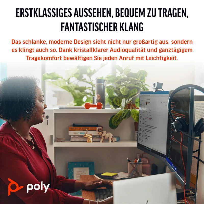 HP Poly Blackwire 3320 USB-C Headset Schwarz