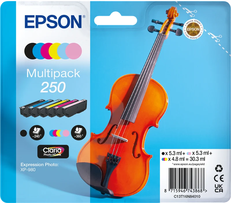 Epson 250 Multipack Schwarz / Cyan / Magenta / Gelb / Cyan (hell) / Magenta (hell)
