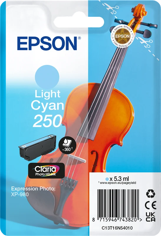 Epson 250 Light Cyan Druckerpatrone C13T16N54010