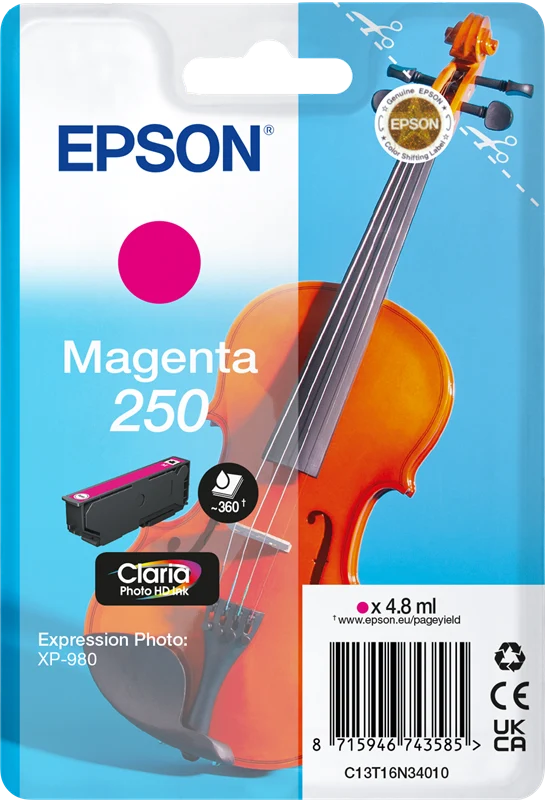 Epson 250 Magenta Druckerpatrone C13T16N34010