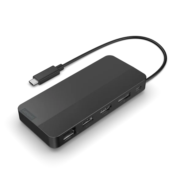 Lenovo USB-C-Reisedock für zwei Displays (mit Netzteil) Schwarz
