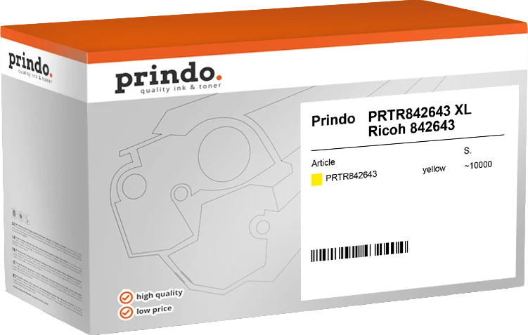 Prindo Classic Toner kompatibel mit Ricoh IM C320 Gelb