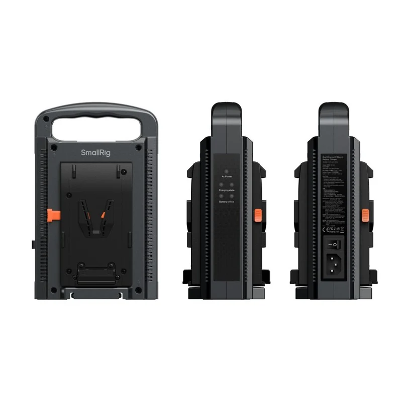 SmallRig 4578 Zweikanal V-Mount Batterieladegerät (EU Standard)