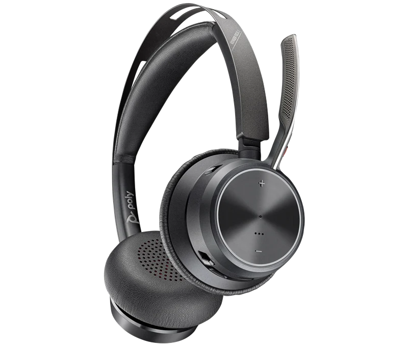HP Poly Voyager Focus 2 USB-C-C Headset +USB-C/A-Adapter Schwarz