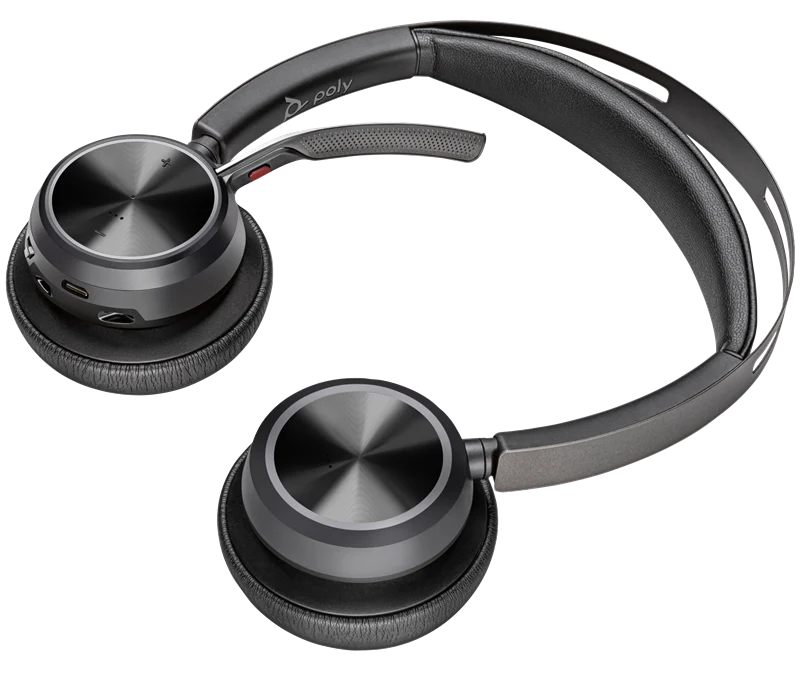 HP Poly Voyager Focus 2 USB-C-C Headset +USB-C/A-Adapter Schwarz