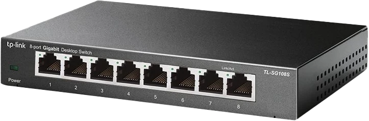 TP-Link 8-Port Gigabit Switch Metallgehäuse Schwarz
