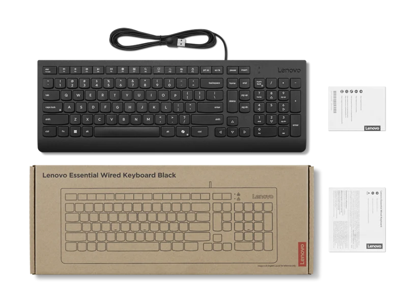 Lenovo Essential USB-Tastatur Schwarz