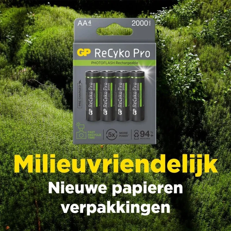 GP Photoflash 2000mAh wiederaufladbar, 4 Stück