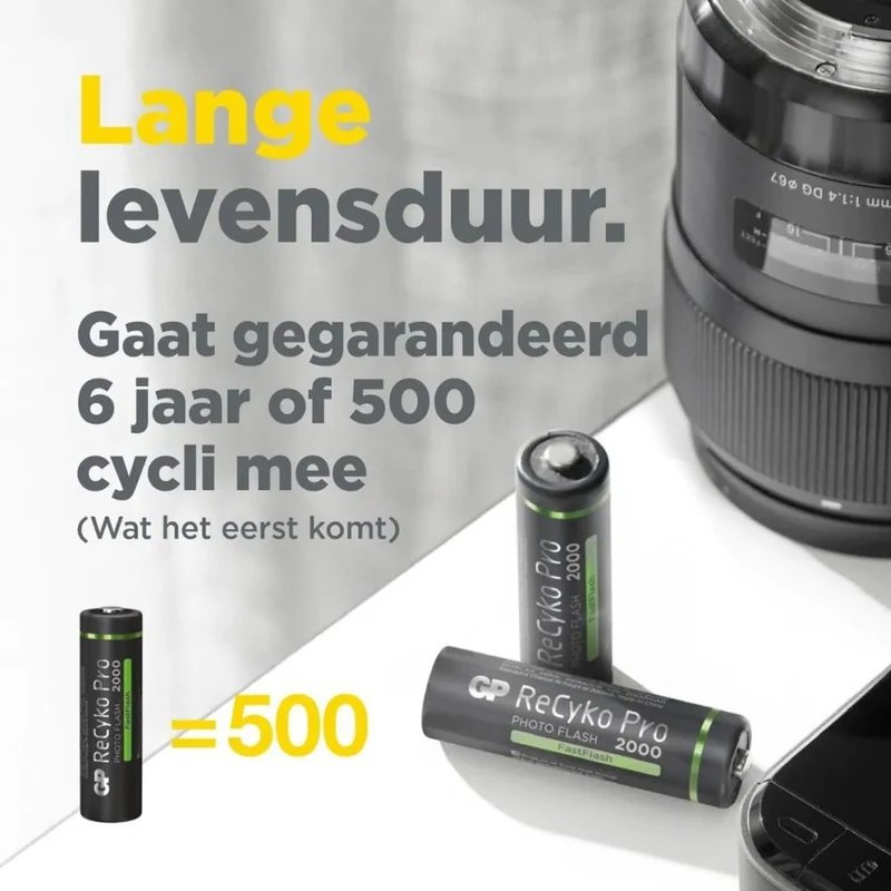 GP Photoflash 2000mAh wiederaufladbar, 4 Stück
