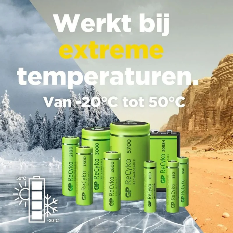 GP NiMH ReCyko AAA 650mAh 1,2V wiederaufladbar, 2 Stück
