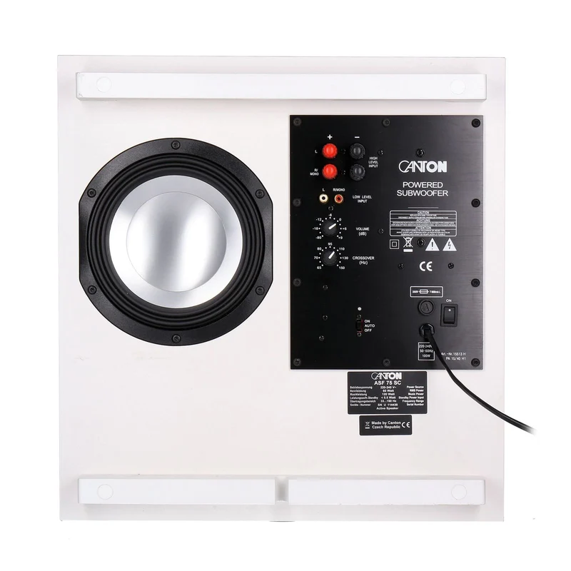 Canton ASF 75 SC aktiver Subwoofer (60/120 Watt) Weiß