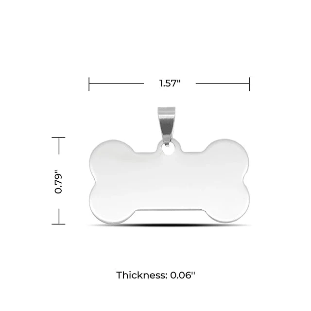 xTool Bone-Shaped Stainless Steel Dog Tag – 10 Stück