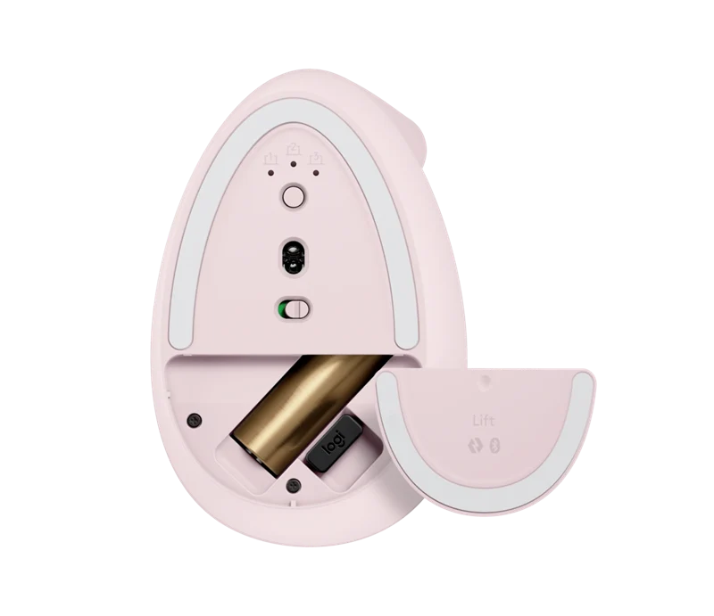 Logitech Lift Vertical Ergonomic Maus Pink