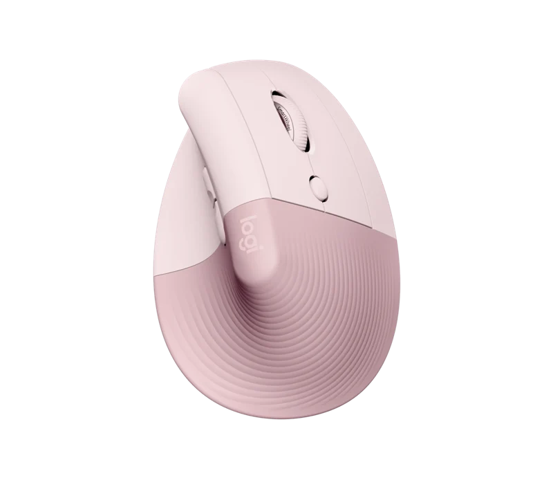 Logitech Lift Vertical Ergonomic Maus Pink