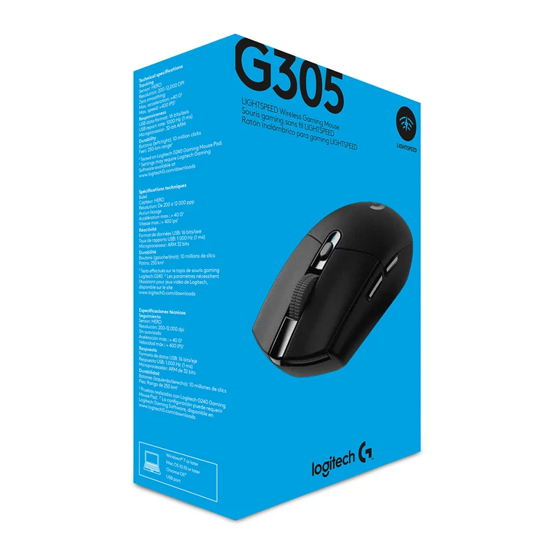 Logitech G305 LIGHTSPEED Gaming-Maus Schwarz