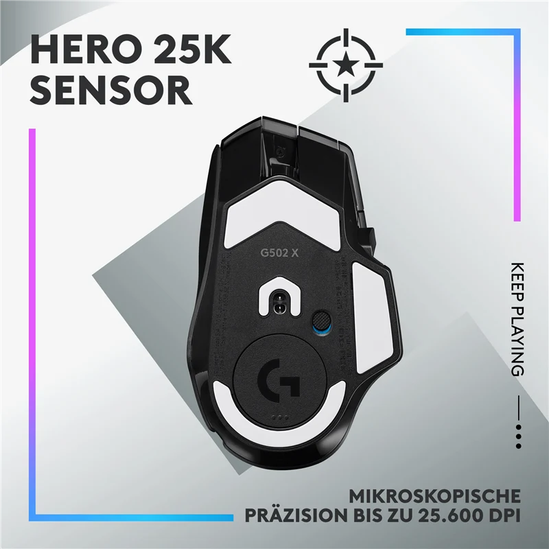 Logitech G502 X PLUS Gaming-Maus Schwarz